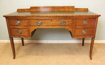 Antique Edwardian Satinwood Writing Desk, Waring & Gillows
