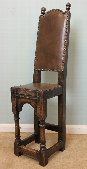 Antique Pair Antique Oak Correction Child's Chairs