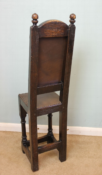 Antique Pair Antique Oak Correction Child's Chairs