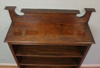 Antique Antique Small Open Oak Bookcase