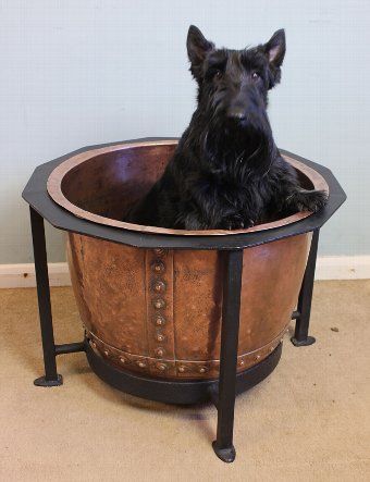 Antique Victorian Copper Coal / Log Bin