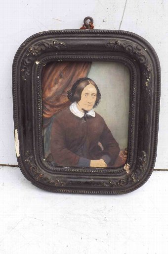 Minature painting of woman Victorian