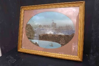 Windsor Castle in cork Victorian scene.