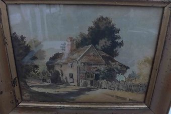 Antique original oil painting, Victorian in wooden frame proffesional artist 