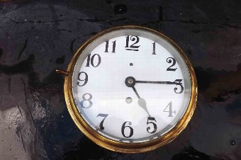 Ships clock brass eight day mechanical movement