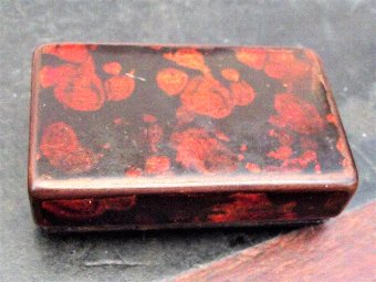 Antique  Georgian Tortoise shell with silver inlay snuff Box