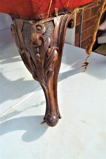 Antique Duet stool, walnut cabriole legs restoration project