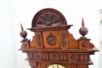 Antique Huge Vienna rare maker movement mahogany cased 
