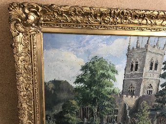 Antique Victorian Framed Painting By John Freeman 