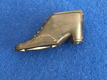 Snuff Box In Shape Of Shoe. Victorian