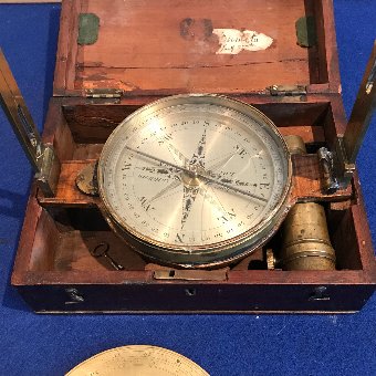 Georgian Mine’s Compass Mahogany cased by W & S Jones 30 Holborn London