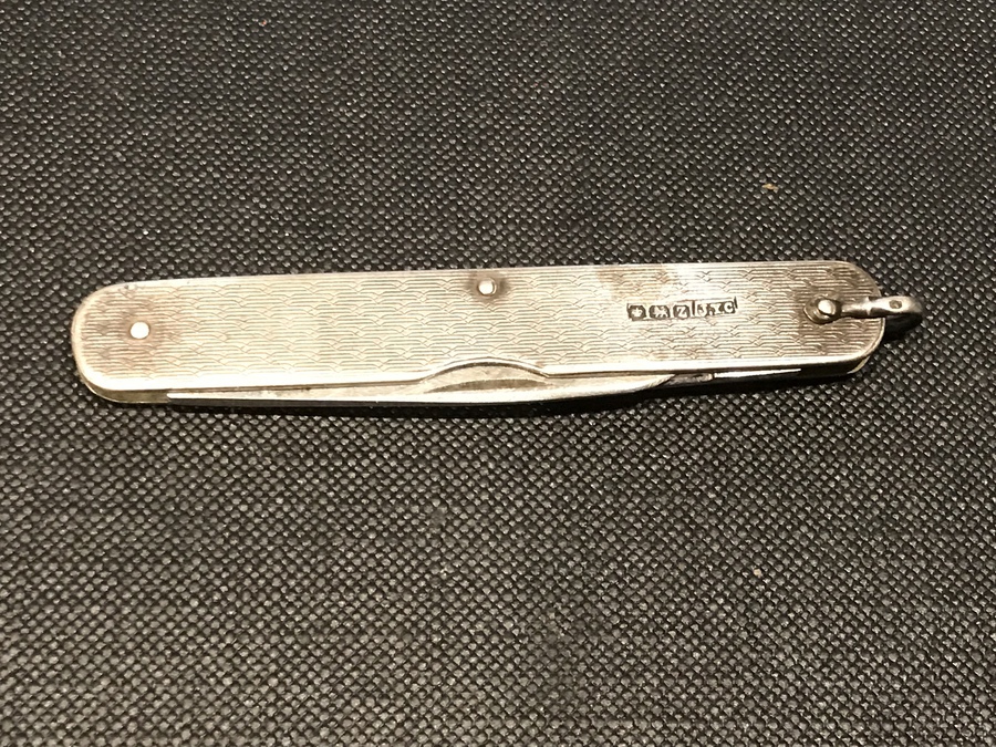 Silver pocket knife hallmarked for Birmingham 1924