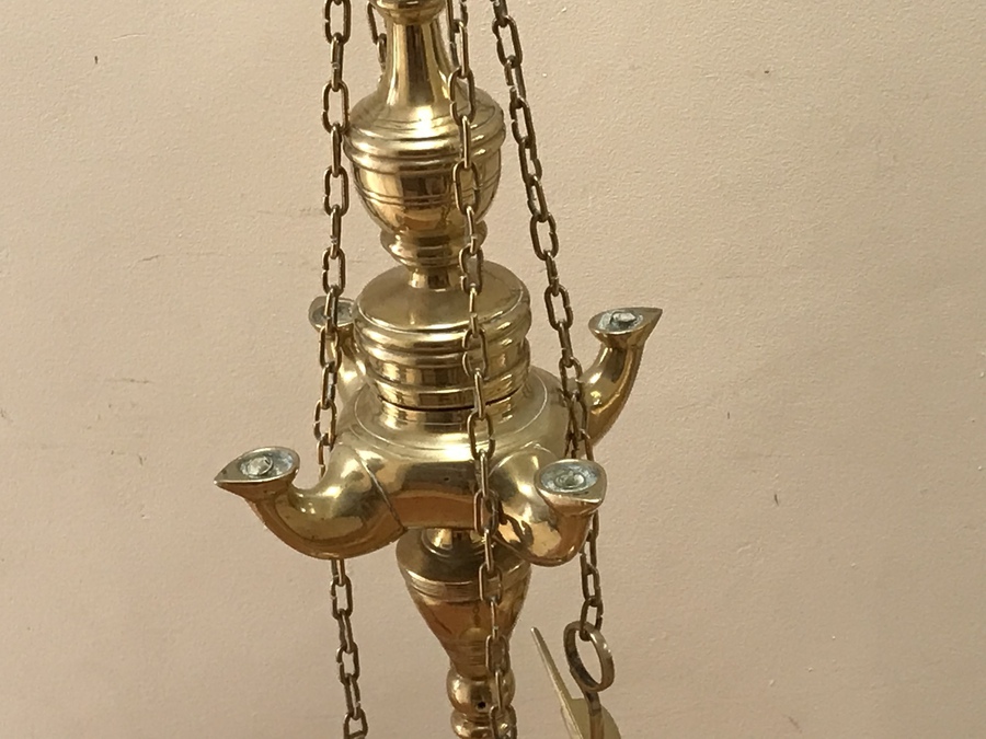 Antique Victorian Colza 4 section oil lamp