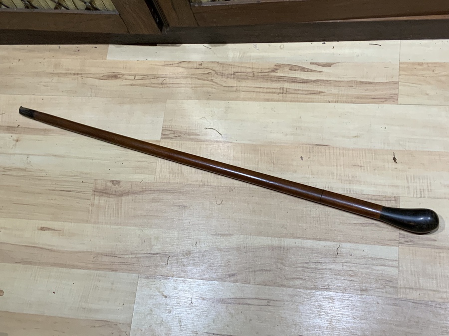 Gentleman’s walking stick sword stick horn handled malacca cane