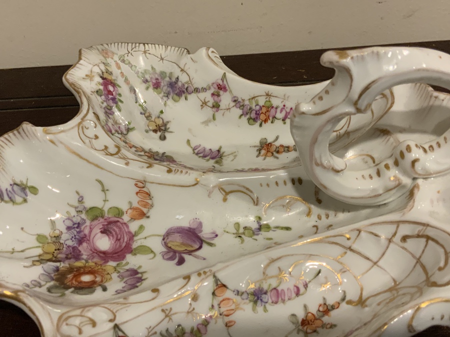 Antique Sevres serving dish sweet breads and such