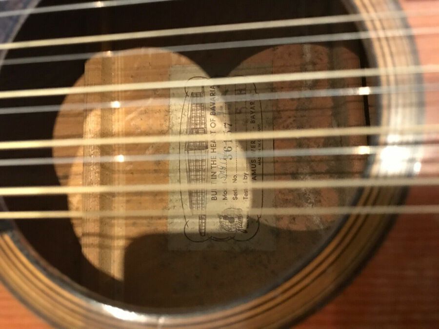Antique 12 string acoustic guitar