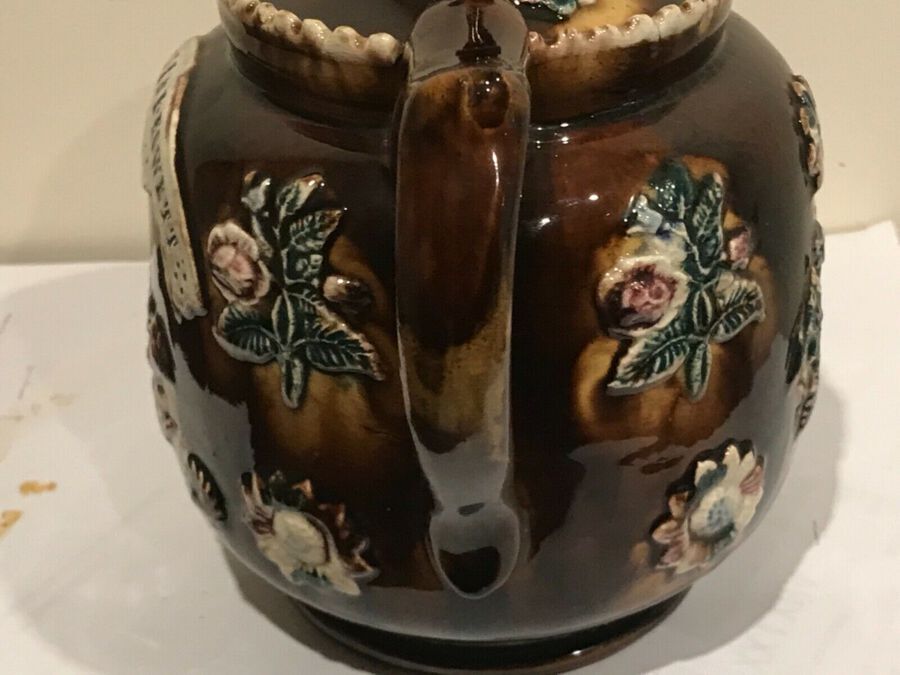 Antique Barge ware teapot 1883