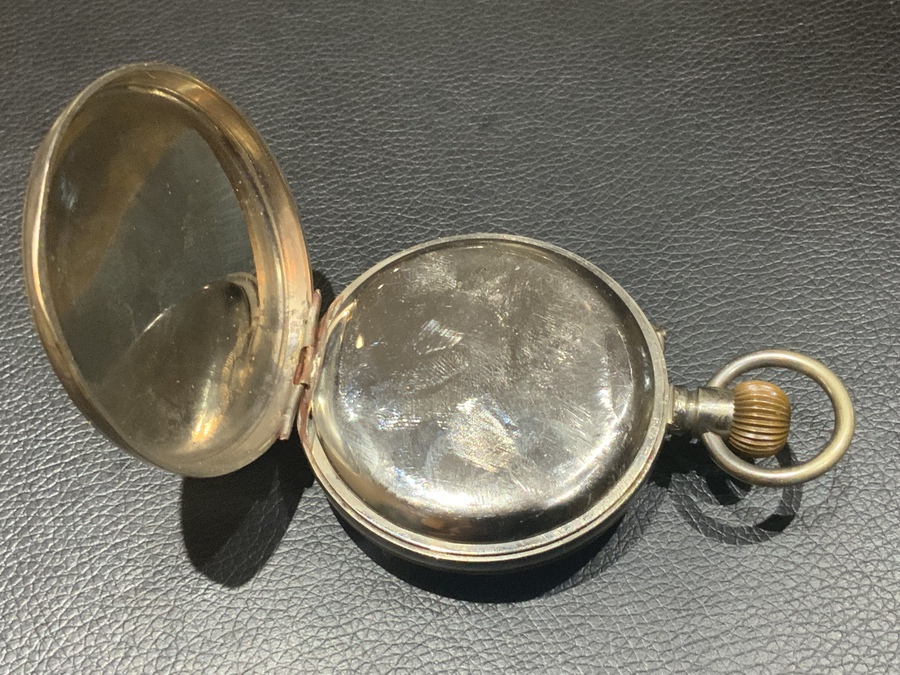 Antique Pocket watch steel cased Goliath type 