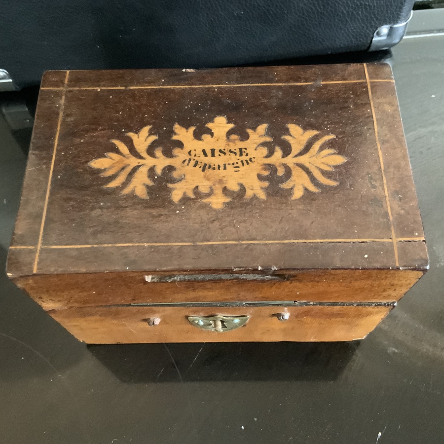 Antique French Savings bank box