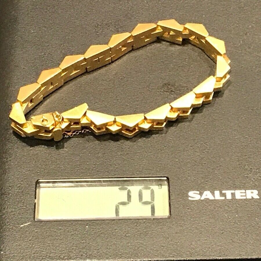 Antique 18 CT solid gold heavy unisex bracelet