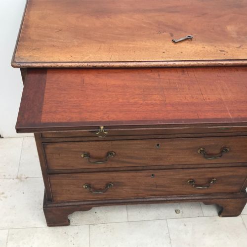 Antique Bachelor chest Cuban mahogany brush slide chest of drawers