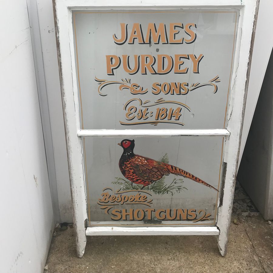 Antique James Purdey & Sons established 1814 shops window display 