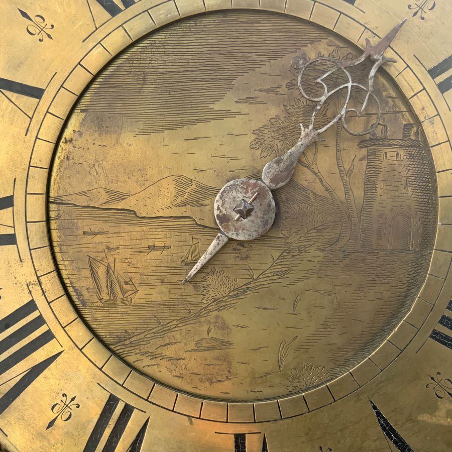 Antique Walnut Oyster veneered Parquetry Longcase Clock Circa 17th Century