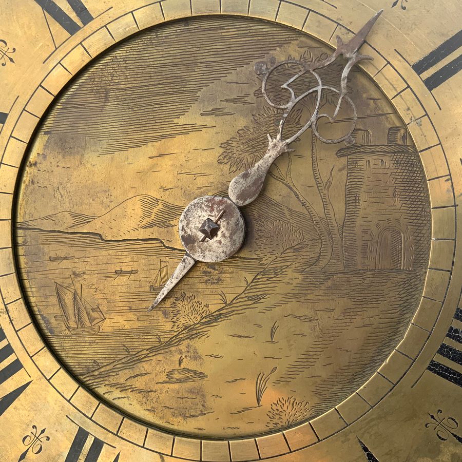 Antique Walnut Oyster veneered Parquetry Longcase Clock Circa 17th Century