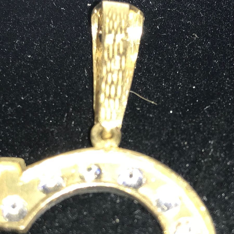 Antique Diamonds & Gold Pendant initial C