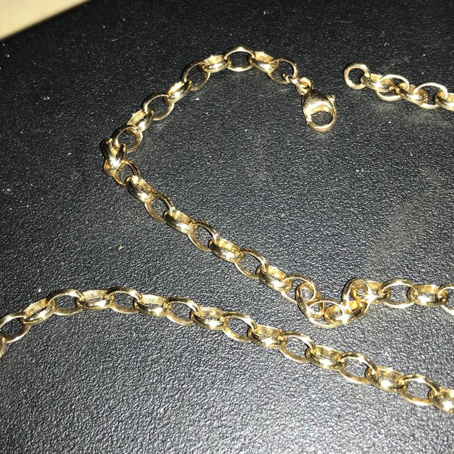 Antique 9CT solid gold Belcher chain