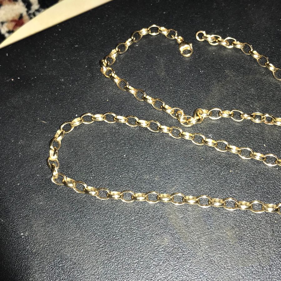 Antique 9CT solid gold Belcher chain