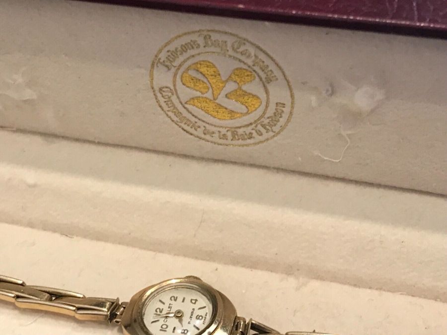 Antique  Ladies 9CT gold Chalet wristwatch