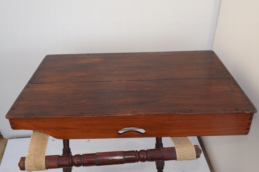 Antique Butler's Tray Georgian Cuban Mahogany Tray with stand