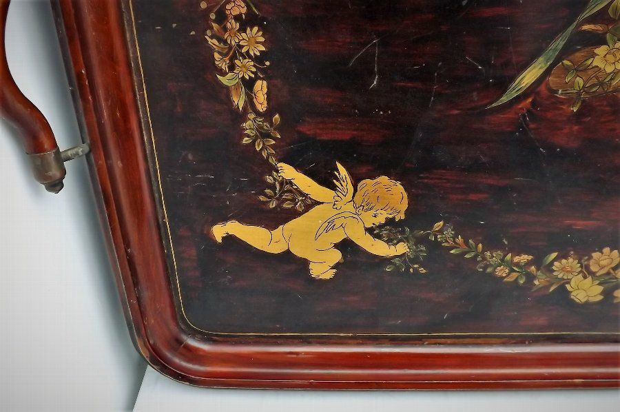 Antique Tray superbly inlaid early 20th century.