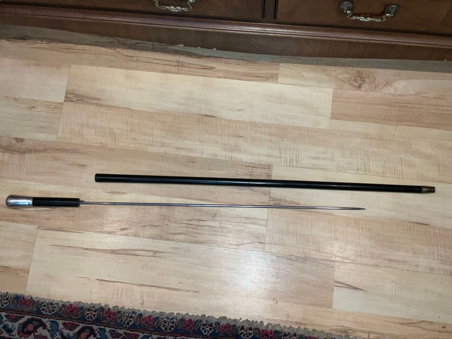 Antique Gentleman’s quality walking stick sword stick 