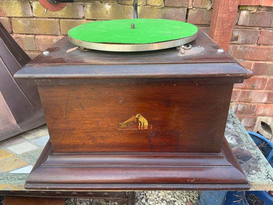 Antique HMV Horn Gramophone 