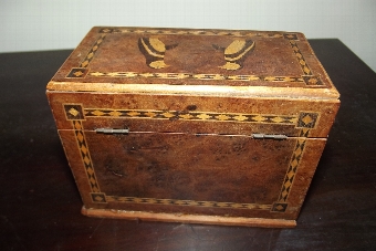 Antique Tonbridge ware inlaid card box