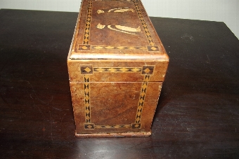 Antique Tonbridge ware inlaid card box