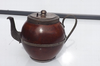 Antique Treen in shape of teapot but is fantastic money holder. B38