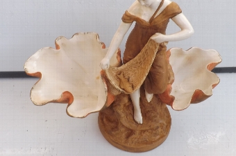 Antique Porcelain Fisher woman Centre Piece