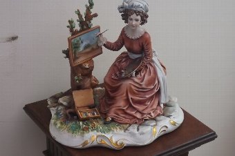 porcelain of woman artist European work
