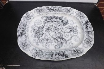 serving dish Victorian very large item highly decorated