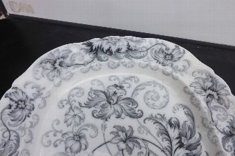 Antique serving dish Victorian very large item highly decorated