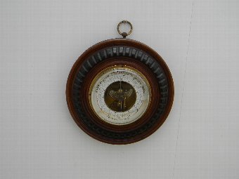 antique barometer Mahogany cased Edwardian