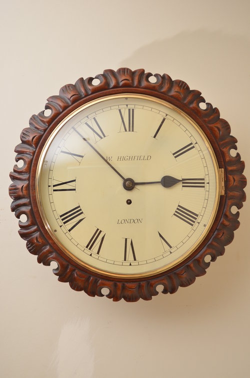 Victorian Wall Clock by W. Highfield, London sn2911