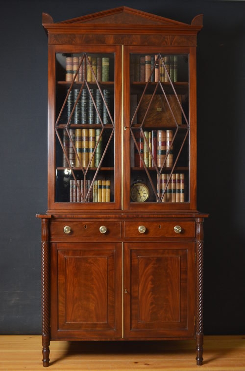 Regency Bookcase - Mahogany Bookcase sn3204