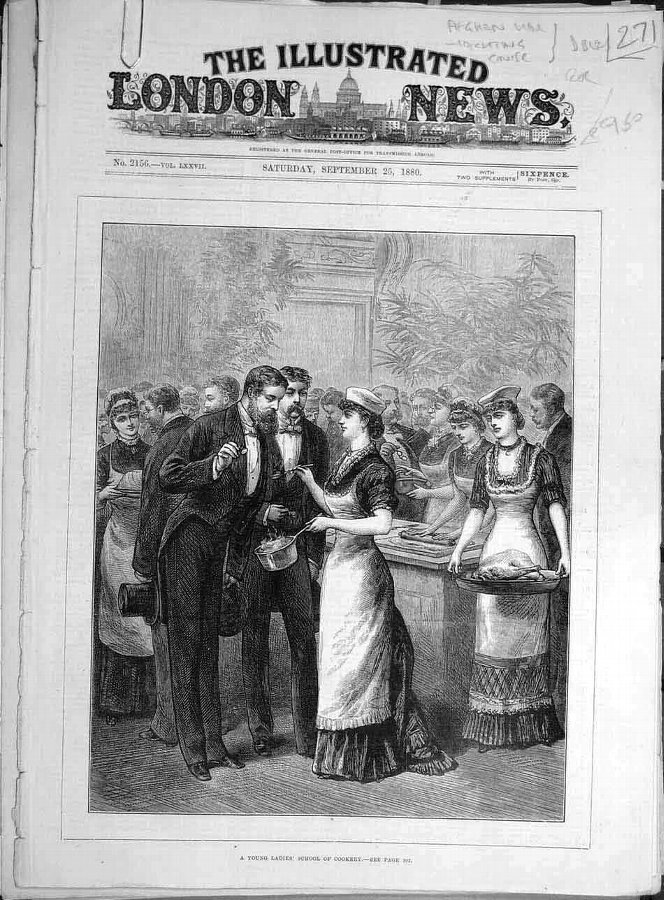 Print 1880 Young-Ladies School Cookery Fine Art 71