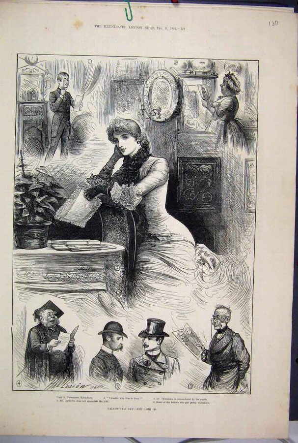Print 1882 Valentines Day Quiverful Thwackem Woman