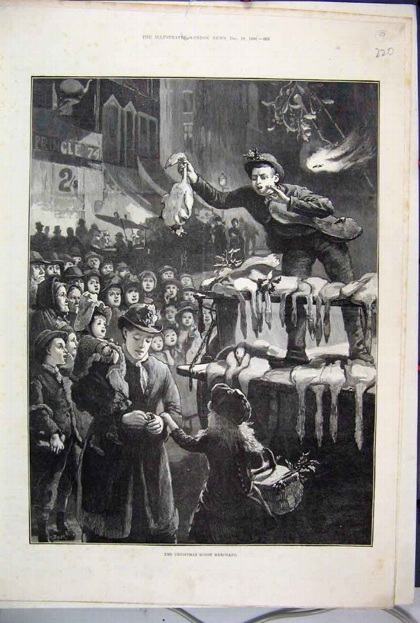 Print 1886 Chiristmas Goose Merchant Sale Victoria