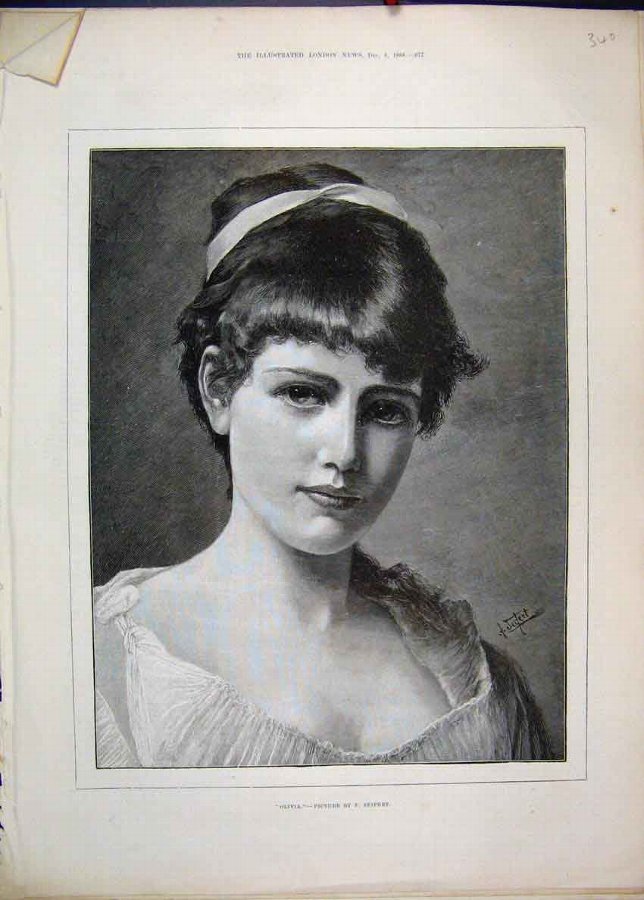 Print 1888 Portrait Olivia Seifert Beautiful 40MAR